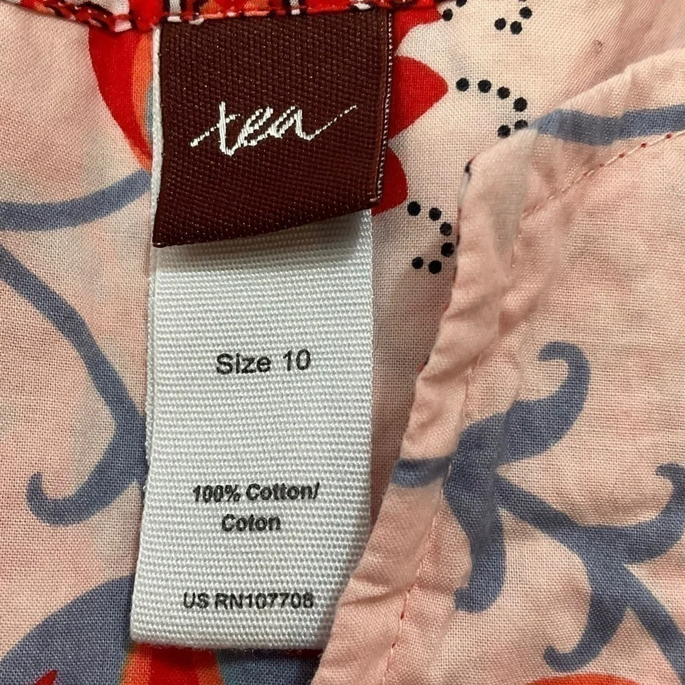 TEA Collection Girls Floral Tunic Top size 10 Long Sleeve - Picture 7 of 9